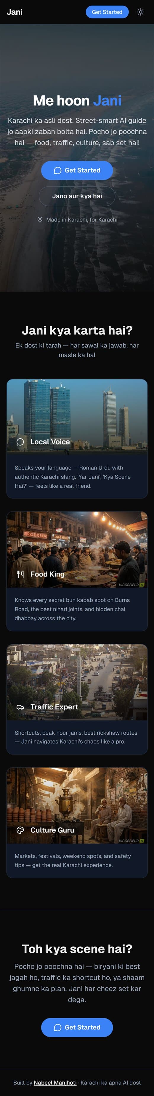 Jani — Karachi ka Asli Dost — mobile